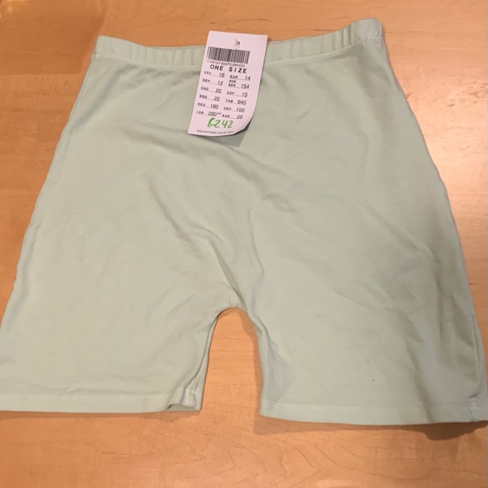 Rare lime green brandy Melville griffin shorts